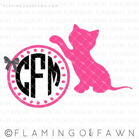Download Cat Svg Cat Monogram Svg Kitten Monogram Svg Cut Files Svg Etsy PSD Mockup Templates