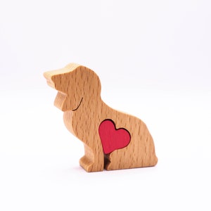 Personalised Basset Hound with love heart, Basset owner gift, memorial keepsake, Mother's day gift for dog mum, basset hound birthday favour