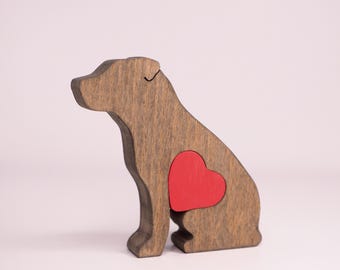Personalised Staffy Wooden Figurine, Staffordshire Bull Terrier Memorial Gift, custom Mother's day gift for dog owner