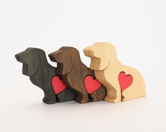 Cadeau basset hound avec coeur personnalisé, souvenir de mariage du propriétaire du basset hound, décorations de manteau de cheminée, cadeau de fête des mères Basset hound pour elle