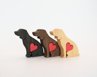 Beagle avec coeur personnalisé, cadeau d'anniversaire pour propriétaire de beagle, souvenir commémoratif pour animal de compagnie, ornement beagle brun noir, cadeau de fête des mères pour maman chien