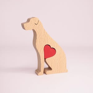 Statua personalizzata a forma di cuore di alano, regalo commemorativo di alano blu nero fulvo, regalo personalizzato per la festa della mamma per la proprietaria di un alano, regalo per la mamma di un cane