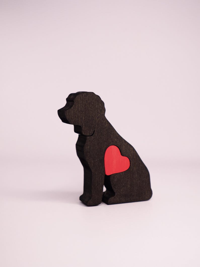Cockapoo Engrave Personalized Cockapoo Wooden Figurine, Engraved Love Heart Memorial ...