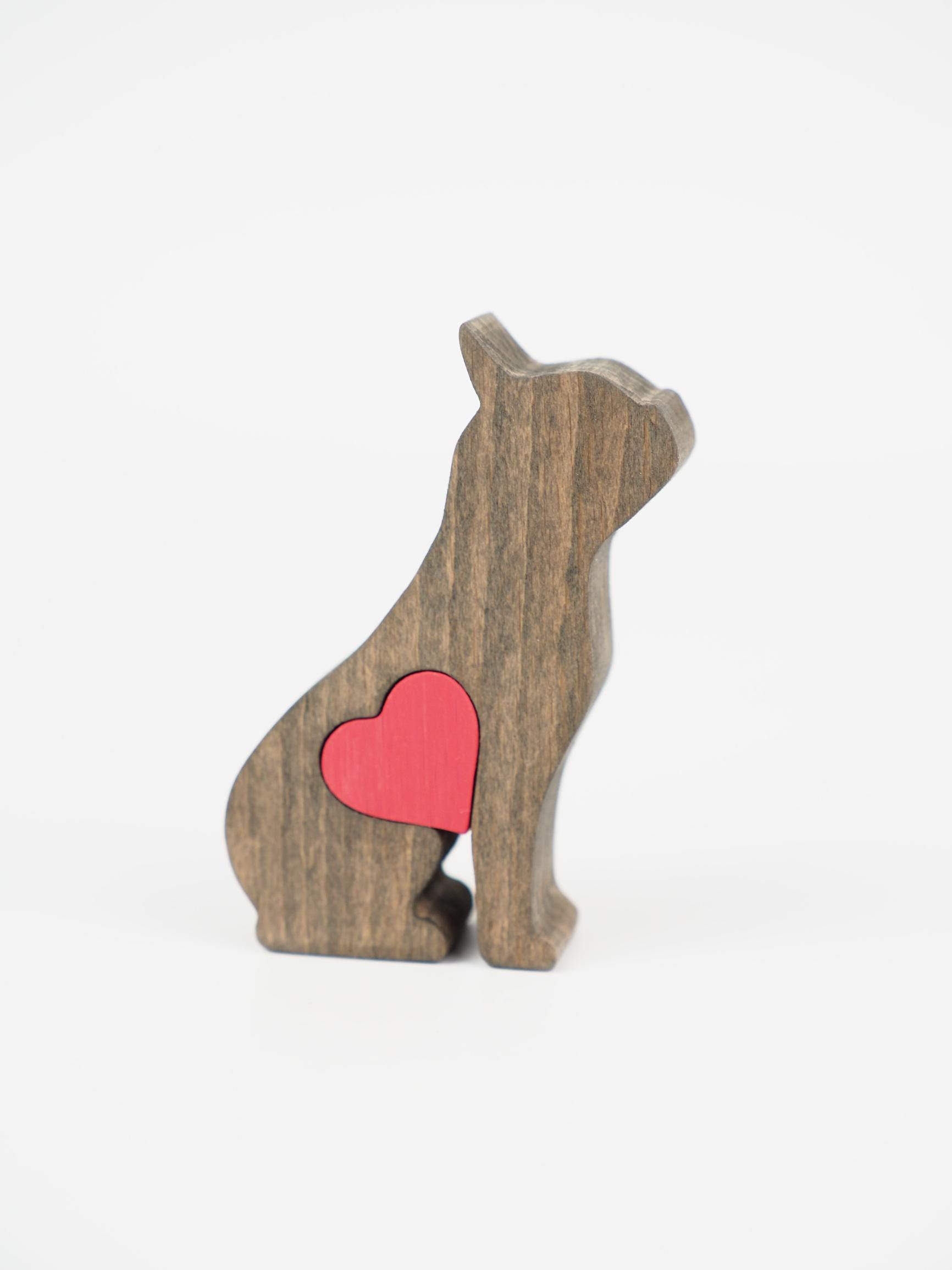 Personalised Wooden French Bulldog Figurine, Dog Mum Gift For Frenchie Owner, Memorial Ornament