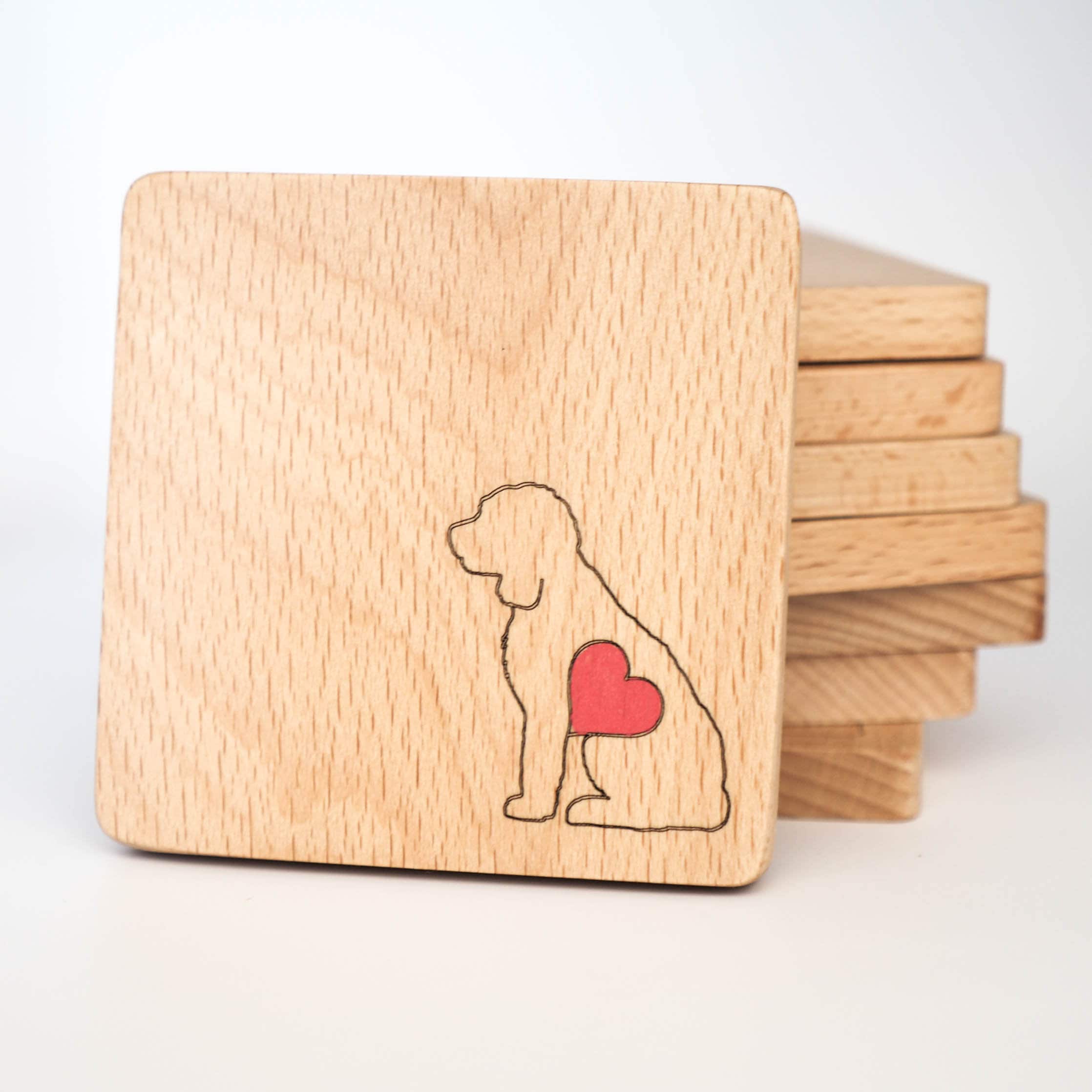 Personalised Cockapoo Wooden Coaster, Mother's Day Breakfast Gift, Dog ...