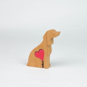 Cocker Spaniel with big heart, cocker spaniel mum keepsake, dog sitter gift, wood cake topper, pet loss keepsake, gift for her from dog