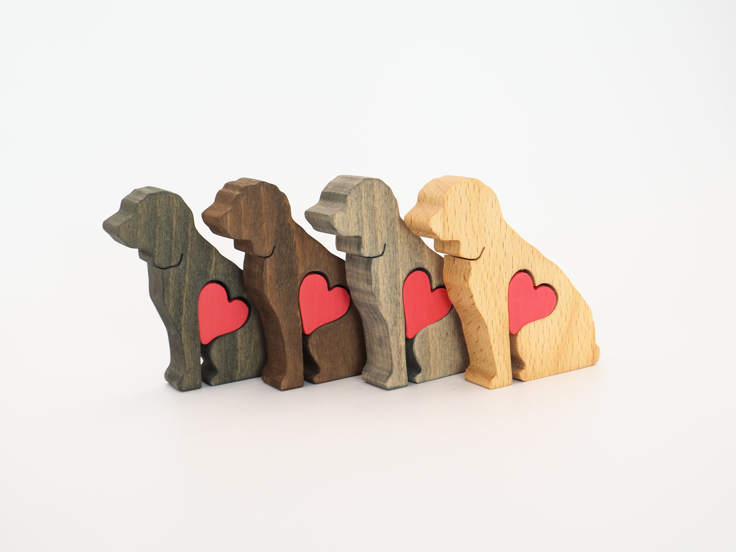 Personalized Cockapoo Wooden Figurine, Engraved Love Heart Memorial ...