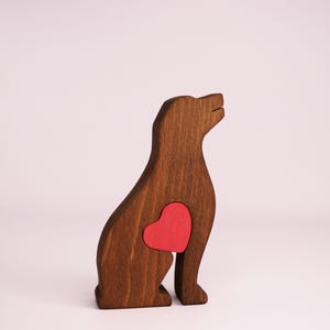Personalized Wooden Labrador Figurine, Dog Owner father's day gift, Black lab memorial statue image 7