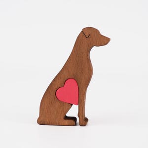 Vizsla personalised figurine, wooden vizsla statue, pet loss memorial keepsake, gift for weimaraner owner, birthday gift for dog