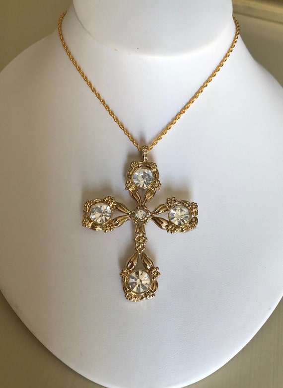 STUNNING BAROQUE CROSS "Angelica" Pendant ~ Rare V