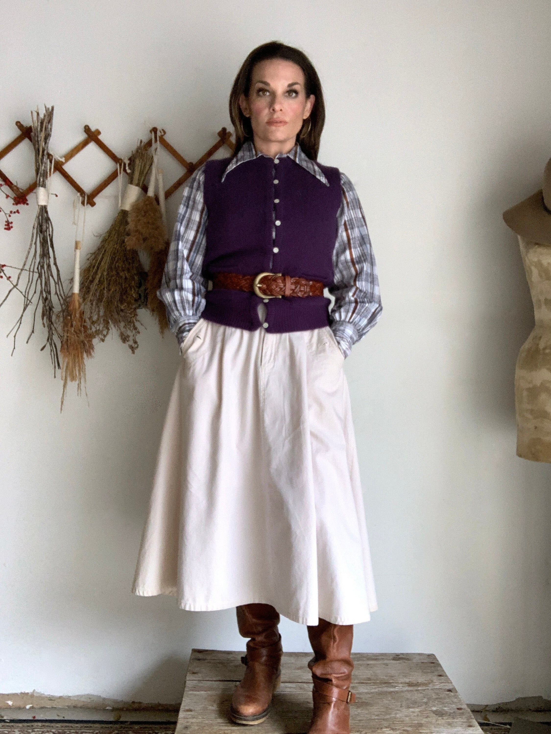 ANGORA SWEATER Vest/vtg Robert Scott 