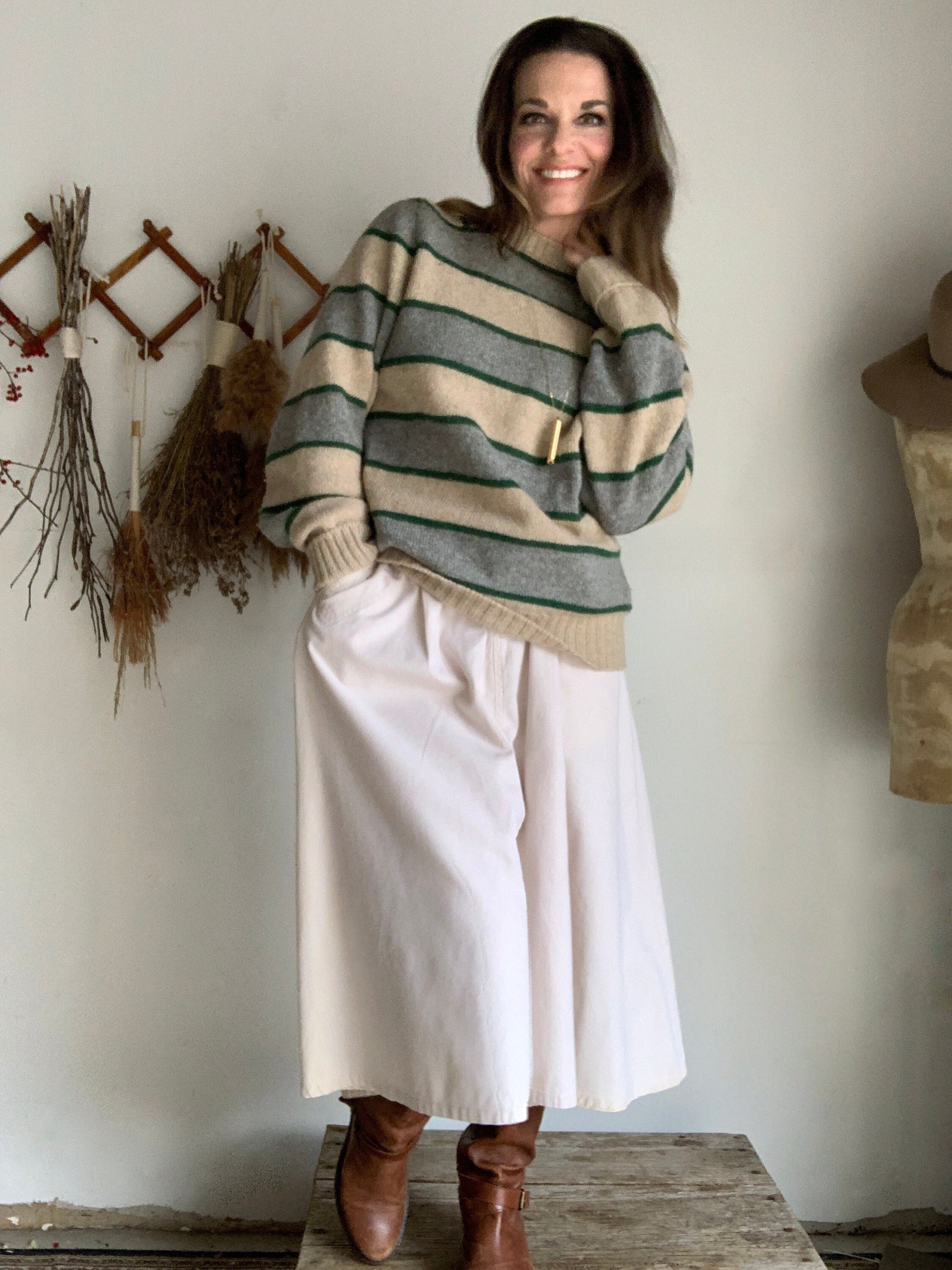 70's JCPENNEY STRIPED Sweater/vtg 