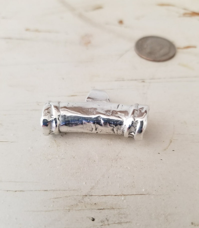 Sterling Silver Tube Bail Pendant/925 Bail Tube/Hand Made Etsy