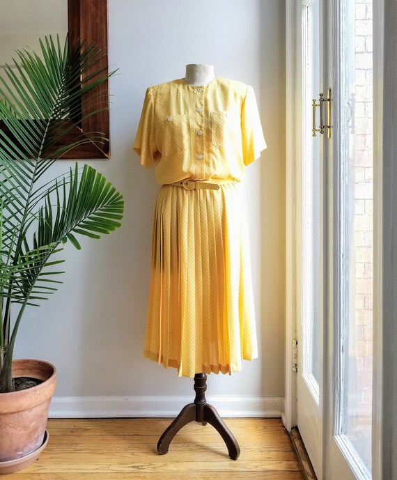 chiffon pleated swing dress