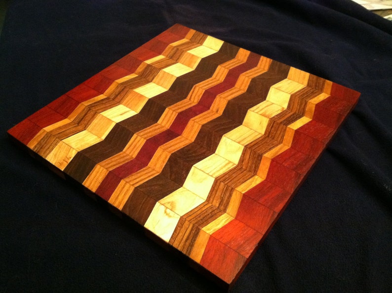 Beautifully Handcrafted Zig Zag Chevron Cutting Board Etsy