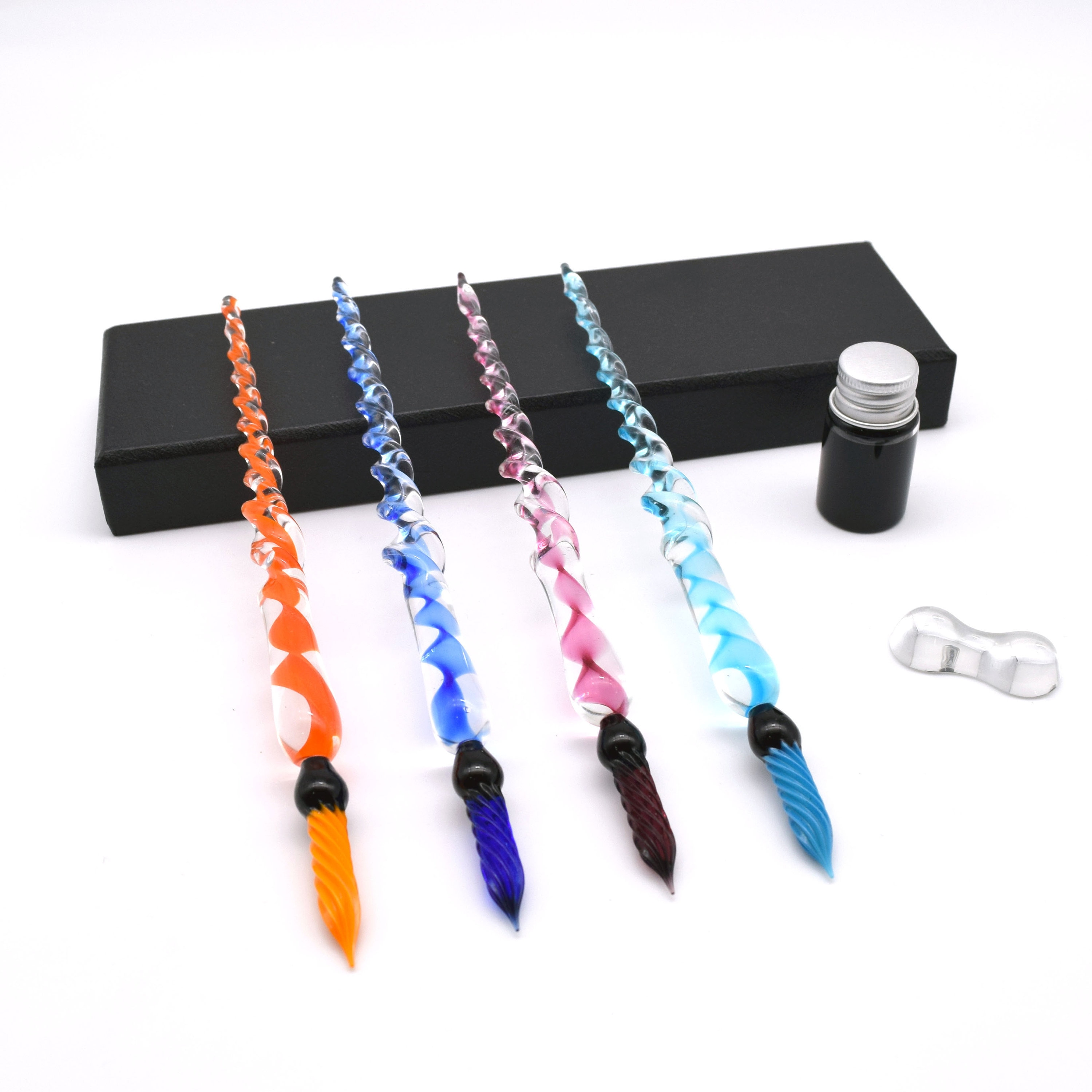 Spiral Glass Dip Pen Ink & Holder Calligraphy Pen Set Etsy