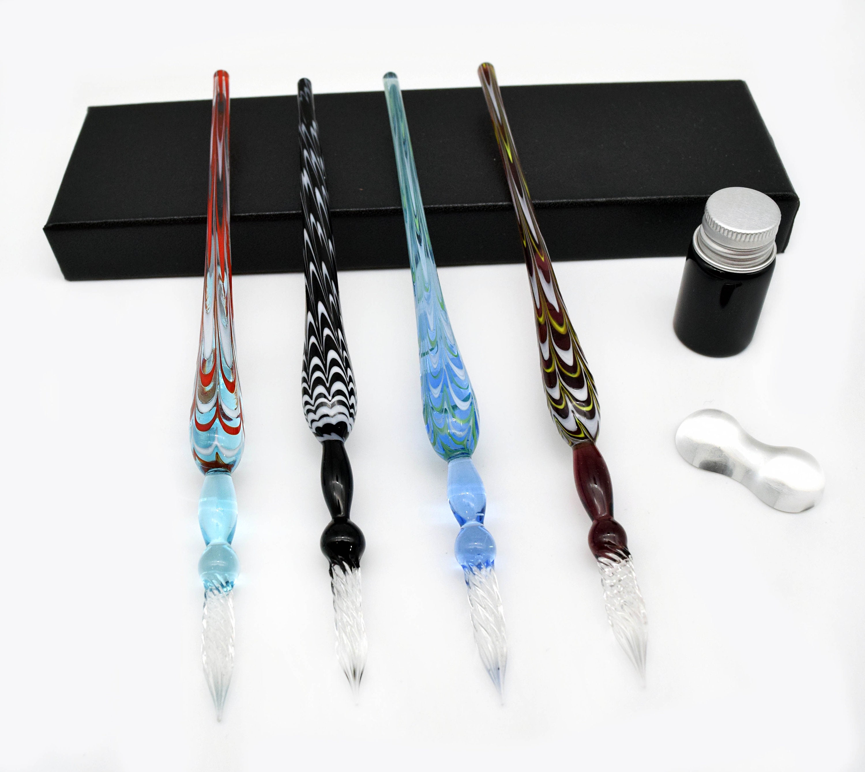 Glass Calligraphy Pen Set With Tassels, Glass Pen Gift Box Set