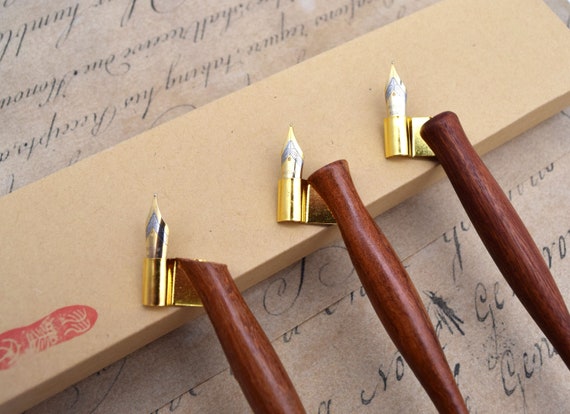 Wood Oblique Pen Holder, Nib Holder, Calligraphy Pen Set -  Sweden