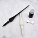 Black White Spiral Glass Dip Pen Ink & Holder, Calligraphy Pen Set 
