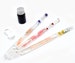 Glitter Flower Glass Dip Pen with Ink & Holder, Calligraphy Pen Gift Sets 