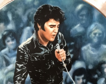 Vintage Elvis Presley Plate – ’68 Comeback Special – Delphi Performance Collection – Bruce Emmet