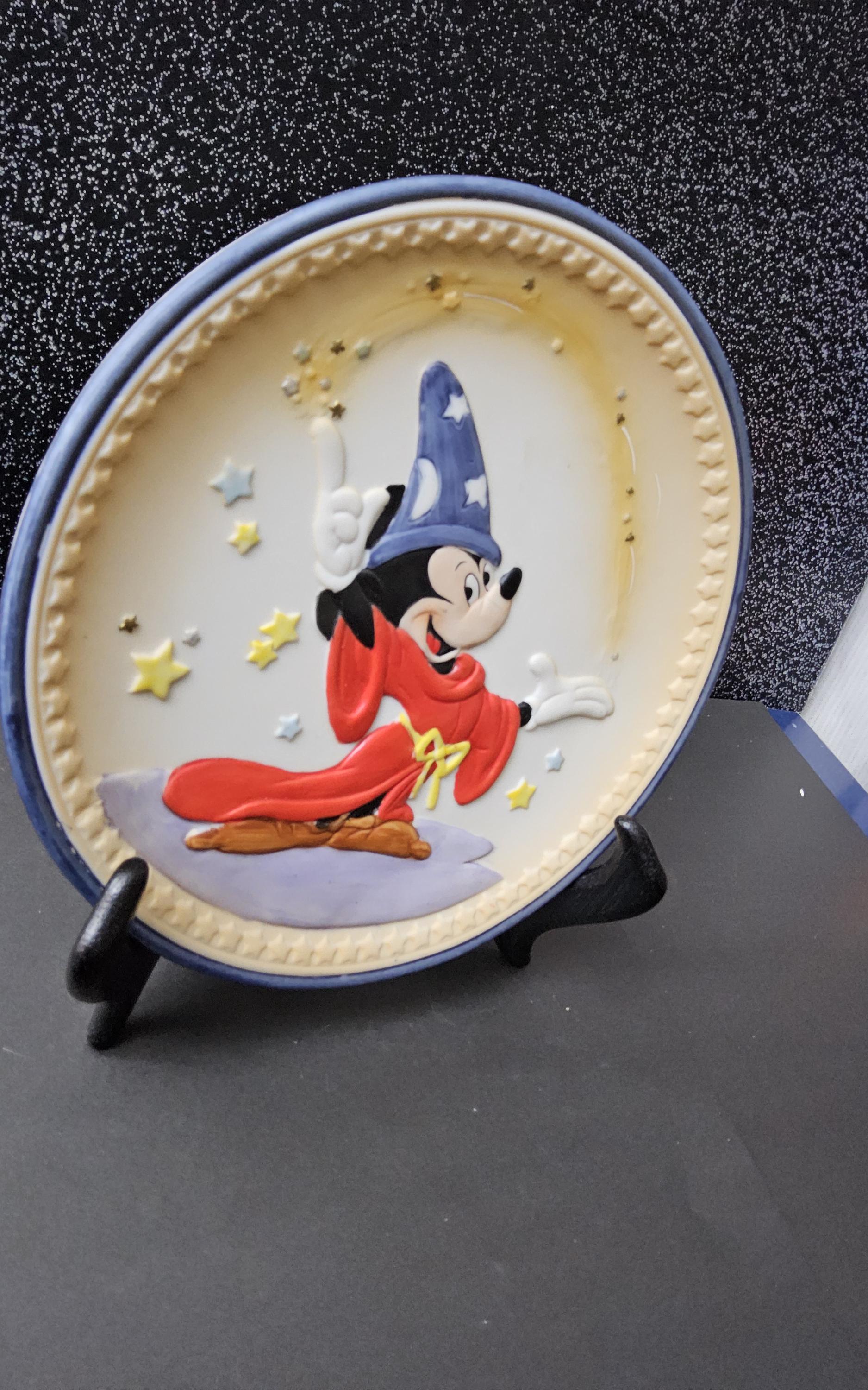 【中古】 Various： Recuerdos AlisonSmith Disney Fantasia 50th Anniversary Plate – Sorcerer's Apprentice