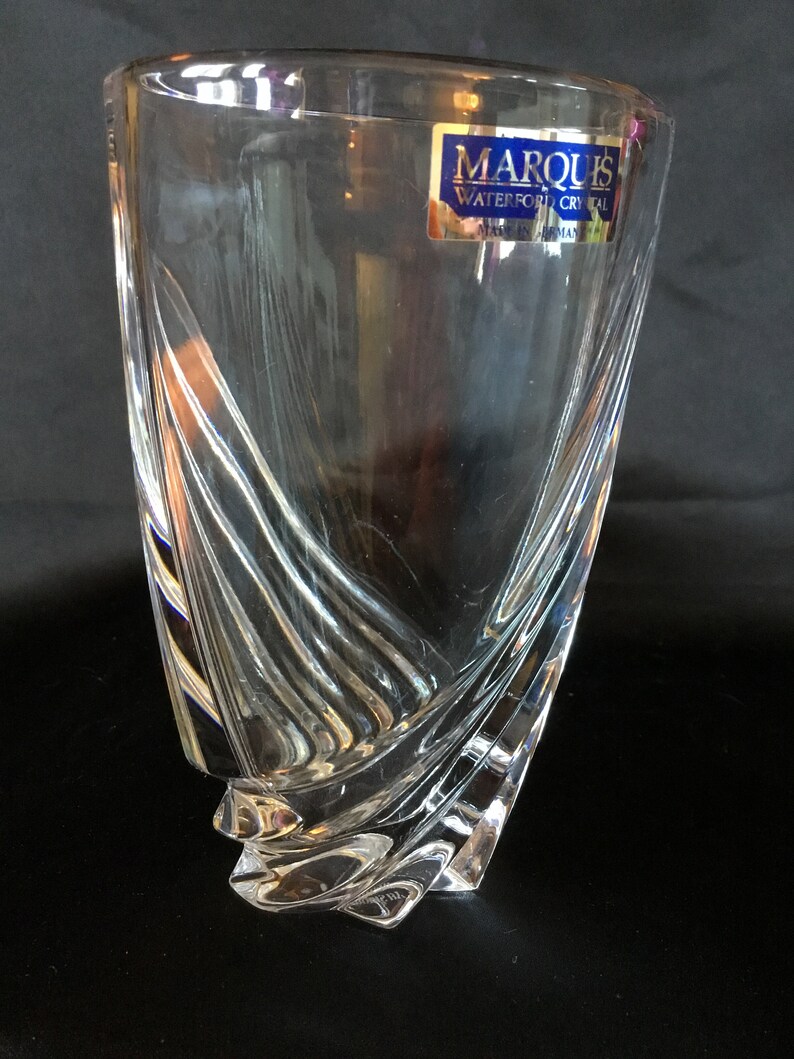 Vintage Marquis Waterford Crystal Vase Small 4 crystal floral holder Crystal decor Curio Cabinet finds Table Decor Signed on Bottom