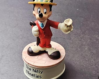 Lenox Disney Movie Star Mickey Thimble – The Nifty Nineties (1941) – Vintage Collectible Figurine