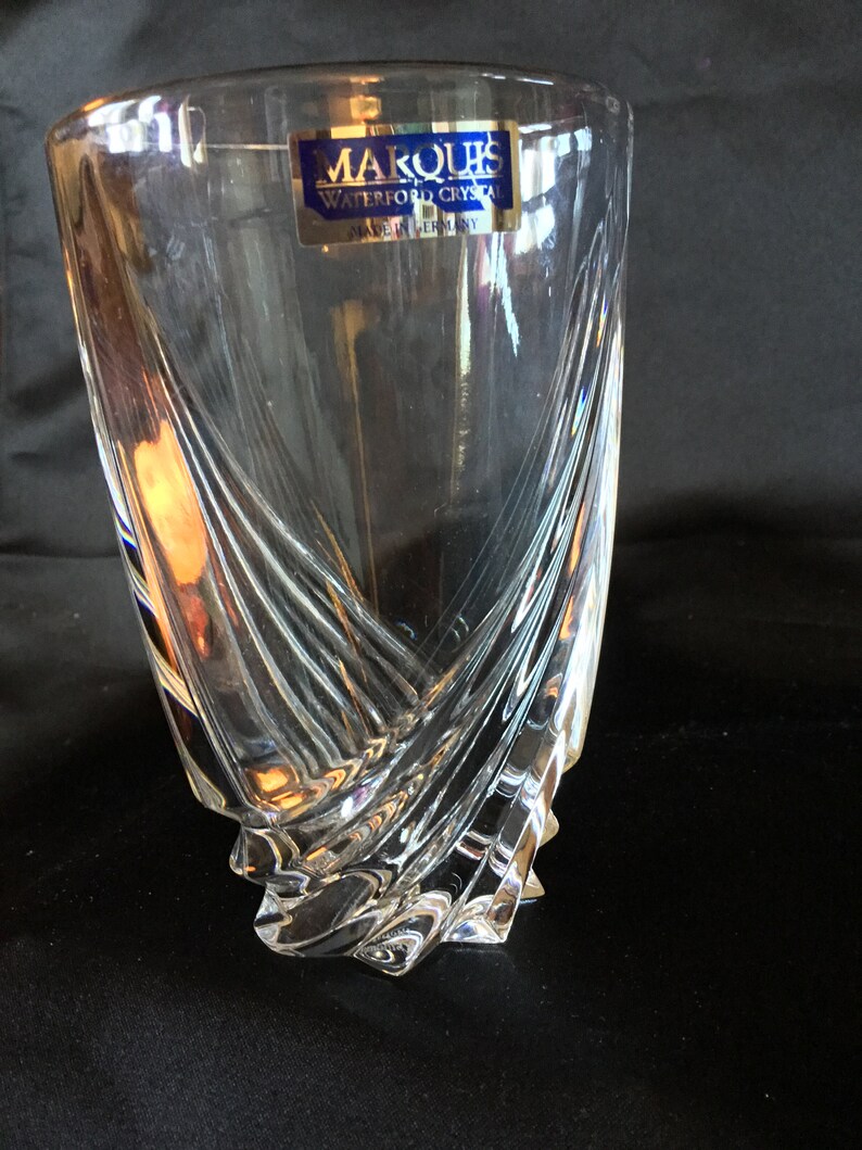 Vintage Marquis Waterford Crystal Vase Small 4 crystal floral holder Crystal decor Curio Cabinet finds Table Decor Signed on Bottom