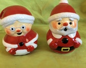 Christmas salt shaker set- Santa and Mrs. Claus Christmas Time Decor for Cooking- Christmas Salt shakers