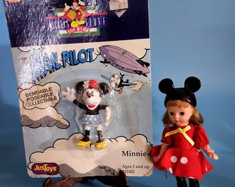 Vintage Justoys Bend-ems Mickey's Stuff Mail Pilot Shyster 5