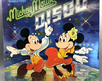 Walt Disney’s Mickey Mouse Disco – Disneyland Records 2504 – 1979 Vintage LP – Disco Mickey & Minnie – Classic Disney Vinyl