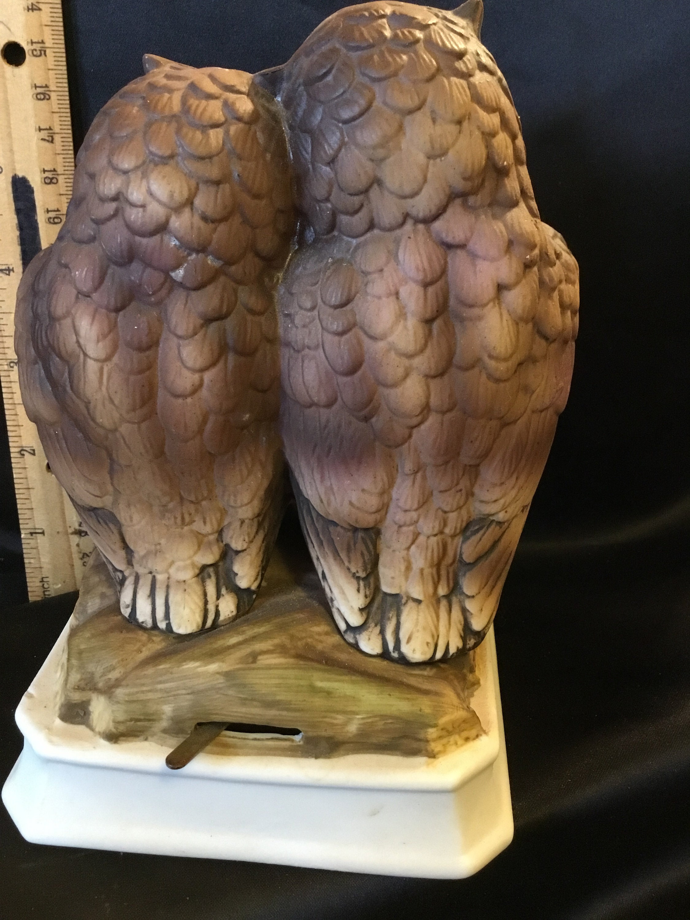 Vintage Gorham Japan Sleepy OWLS Musical Statue Figurine Japan Etsy