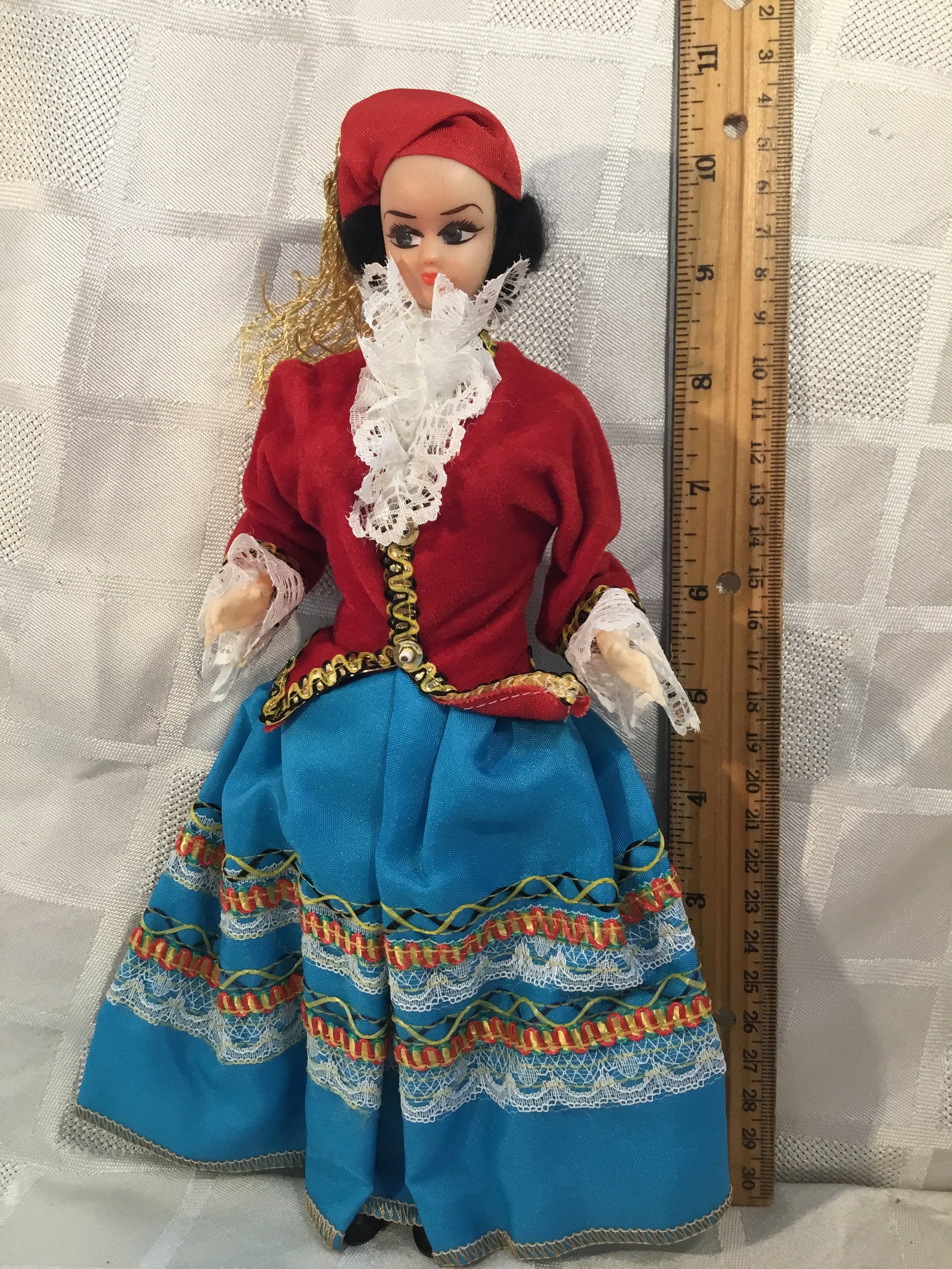 Vintage Souvenir Doll From Greece Plastic Doll Dressed Folk Etsy