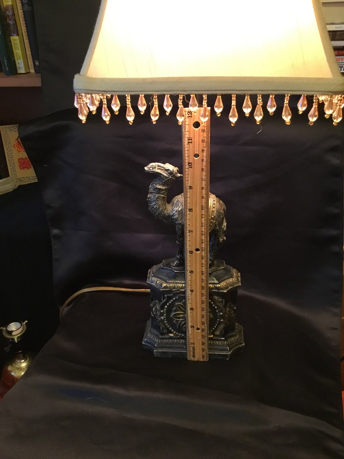 Vintage Camel Lamp With Shade Beaded Lamp of Desert Camel Etsy