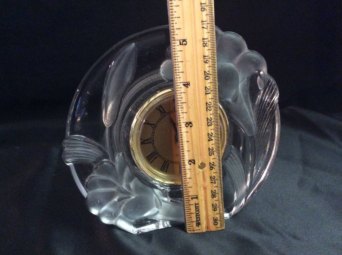 Crystal Clear Studios Frost & Clear Crystal Clocks Desk Etsy