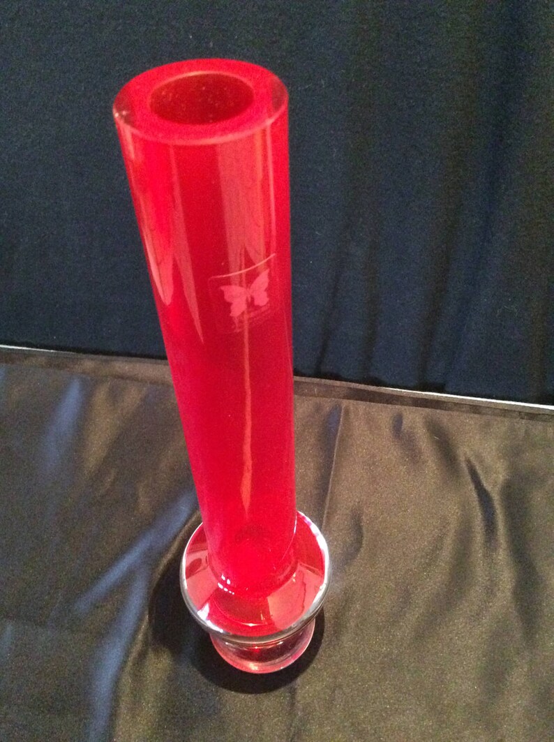 Waterford Ruby Red/Crystal Marquis 12 Vase Vintage Etsy