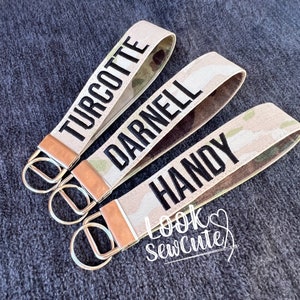 Military Keychain wristlet, Personalized Military Gift, Key Fob, Marines, Army, Navy, Coast Guard, Air Force, Space Force, fathers day gift