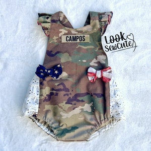Patriotic Military homecoming newborn romper, Army, Marines Navy, Airforce, Coast Gaurd toddler/baby/romper with ruffles.