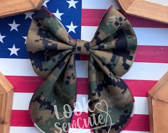 Militär Sailor Stil Haarschleife Personalisierte 5-Zoll Navy / Armee / Marines Bogen Benutzerdefinierte Heimkehr Bogen Militäreinsatz 4