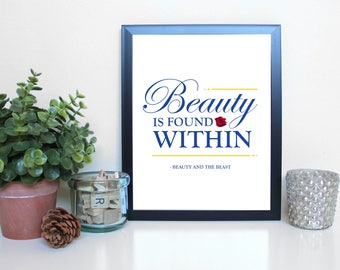 Beauty and the Beast, Musical Theatre, Broadway, Typography Printable, Instant Digital Download, Wall Art Print 8x10