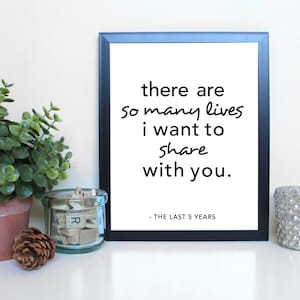 The Last Five Years: The Next Ten Minutes, Musical Theatre, Broadway, Typography Printable, Instant Digital Download, Wall Art Print, 8x10
