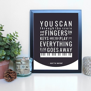 Next to Normal: Everything Else, Broadway, Musical Theatre, Typography Printable, Instant Digital Download, Wall Art Print 8x10