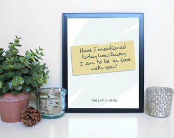 The Last Five Years: Schmuel Song, Broadway, Musical Theatre, Typography Printable, Instant Digital Download, Wall Art Print 8x10