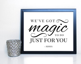 Pippin: Magia para hacer, Teatro musical, Broadway, Tipografía imprimible, Descarga digital instantánea, Impresión de arte de pared 8x10