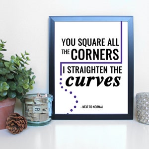 Next to Normal: Perfect for You, Broadway, Musical Theatre, Typography Printable, Instant Digital Download, Wall Art Print, 8x10