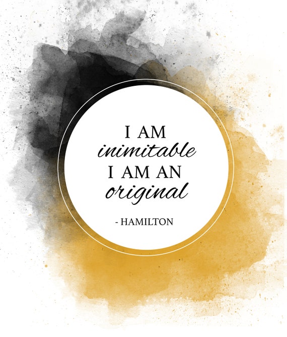 Hamilton: I Am Inimitable, Musical Theatre, Broadway, Typography