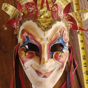 Vintage Venetian Style Mask | Italian Masquerade Mask | Elegant Carnival Mask for Ball, Wedding, Party, or Collector’s Display