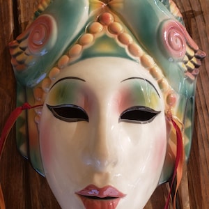 Vintage Venetian Style Mask | Italian Masquerade Mask | Elegant Carnival Mask for Ball, Wedding, Party, or Collector’s Display