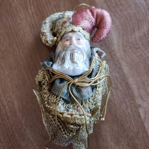 Vintage Christmas Santa figurine - jester
